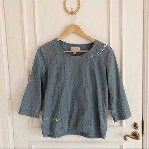 Lucky Brand denim top size small